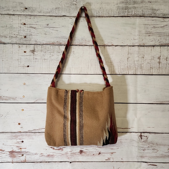 Ortega's-100% All Wool Vintage Handwoven Purse made in Chimayo, NM - Picture 3 of 16